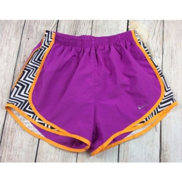 purple and orange nike shorts